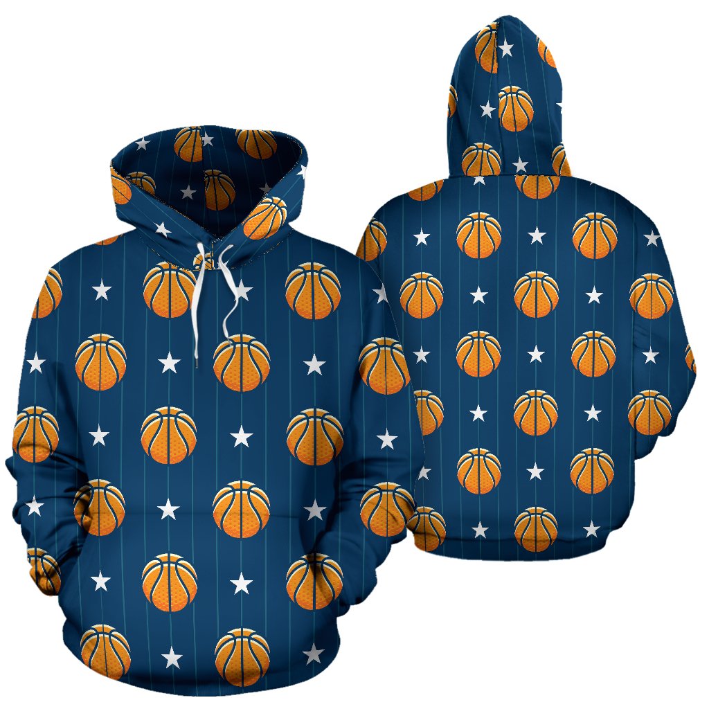 Basketball Star Print Pattern Pullover Hoodie
