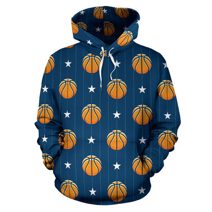 Basketball Star Print Pattern Pullover Hoodie