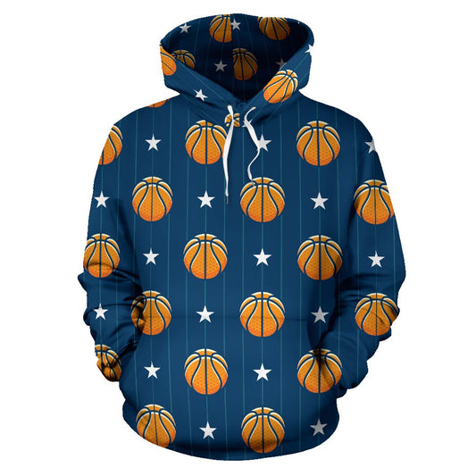 Basketball Star Print Pattern Pullover Hoodie