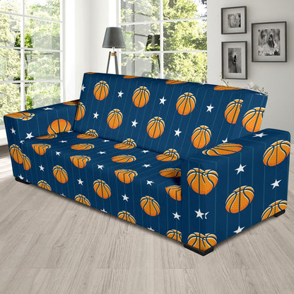 Basketball Star Print Pattern Sofa Slipcover-JTAMIGO.COM