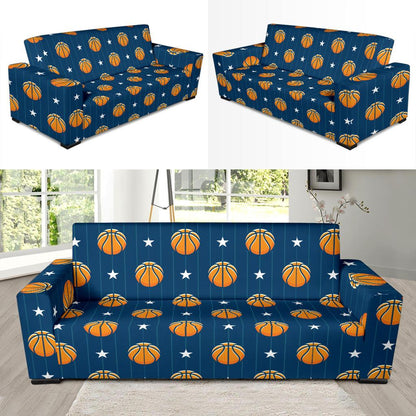 Basketball Star Print Pattern Sofa Slipcover-JTAMIGO.COM