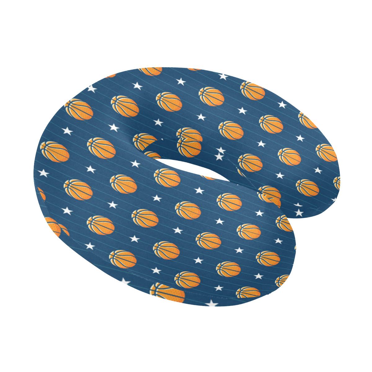 Basketball Star Print Pattern U-Shaped Travel Neck Pillow-JTAMIGO.COM