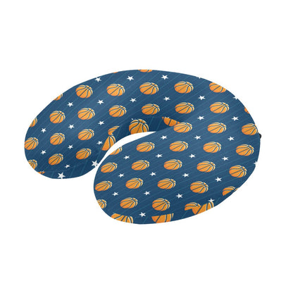 Basketball Star Print Pattern U-Shaped Travel Neck Pillow-JTAMIGO.COM