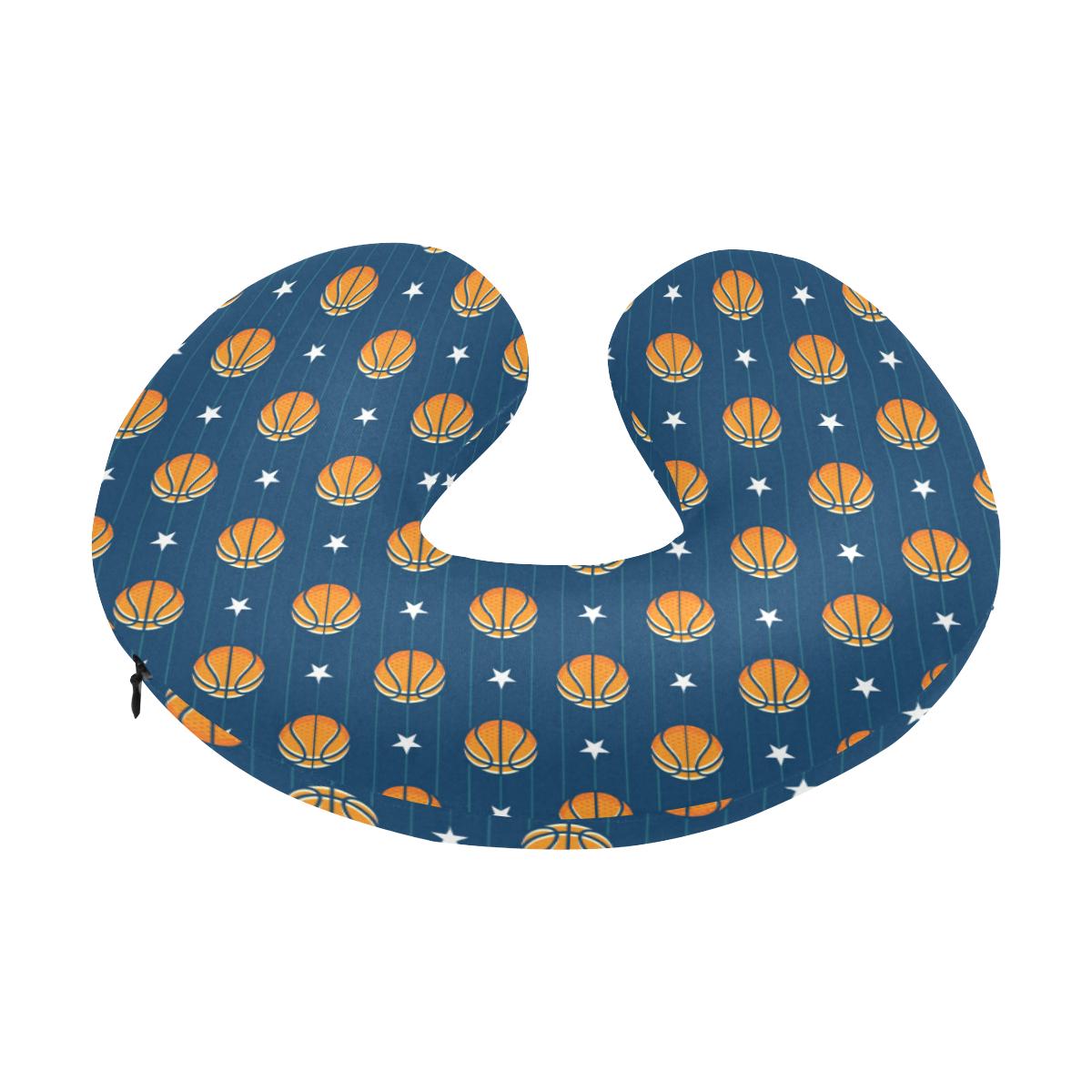 Basketball Star Print Pattern U-Shaped Travel Neck Pillow-JTAMIGO.COM