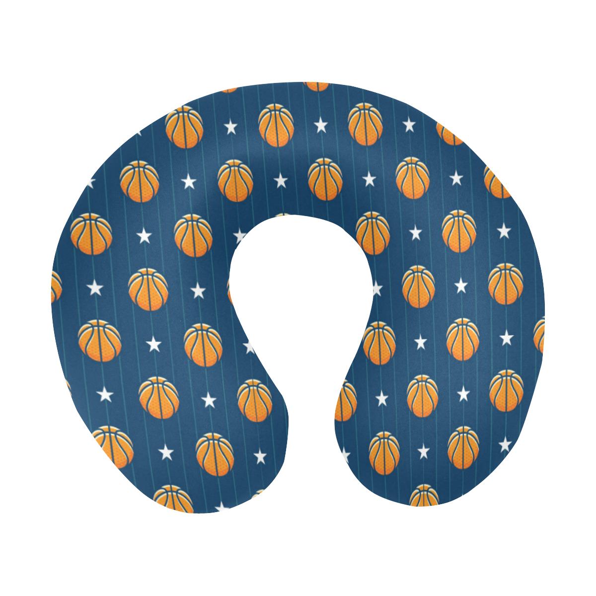Basketball Star Print Pattern U-Shaped Travel Neck Pillow-JTAMIGO.COM