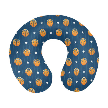 Basketball Star Print Pattern U-Shaped Travel Neck Pillow-JTAMIGO.COM