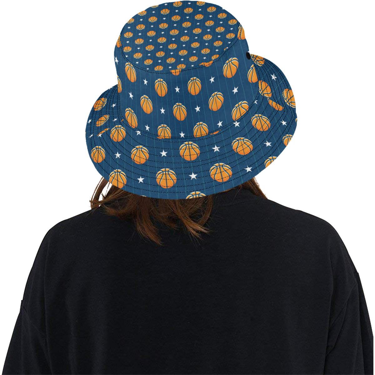 Basketball Star Print Pattern Unisex Bucket Hat