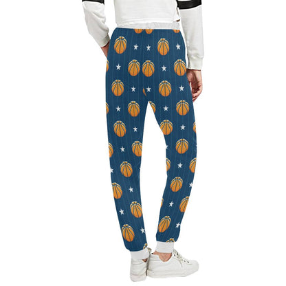 Basketball Star Print Pattern Unisex Casual Sweatpants (Model L11)-JTAMIGO.COM