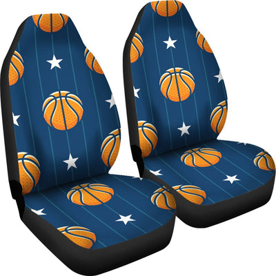 Basketball Star Print Pattern Universal Fit Car Seat Covers
