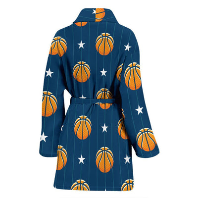 Basketball Star Print Pattern Women Bath Robe-JTAMIGO.COM