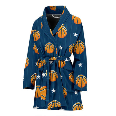 Basketball Star Print Pattern Women Bath Robe-JTAMIGO.COM