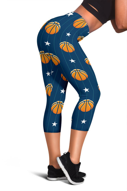 Basketball Star Print Pattern Women Capris