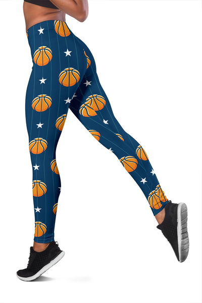 Basketball Star Print Pattern Women Leggings