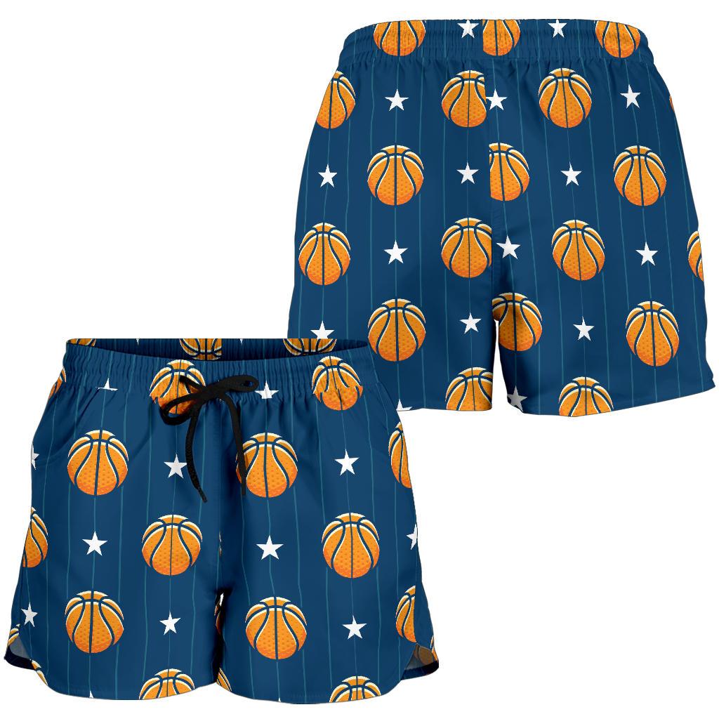 Basketball Star Print Pattern Women Shorts-JTAMIGO.COM