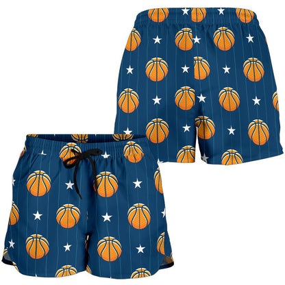 Basketball Star Print Pattern Women Shorts-JTAMIGO.COM