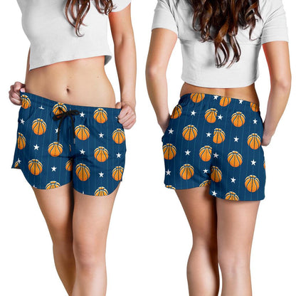 Basketball Star Print Pattern Women Shorts-JTAMIGO.COM