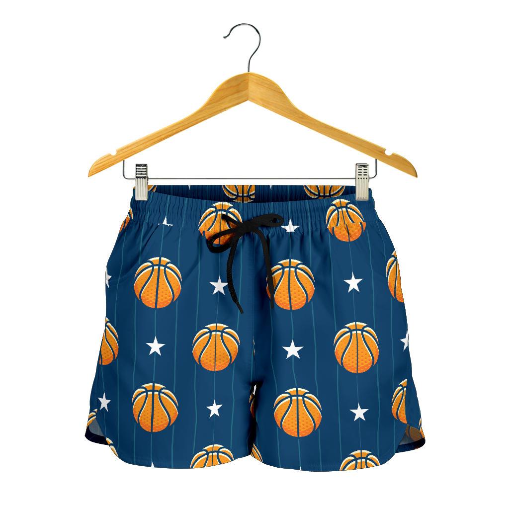 Basketball Star Print Pattern Women Shorts-JTAMIGO.COM