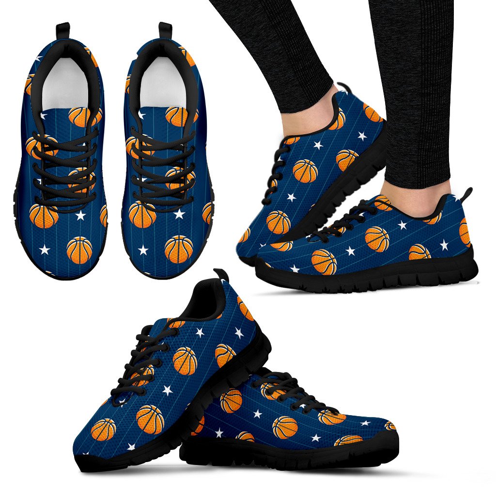 Basketball Star Print Pattern Women Sneakers Shoes