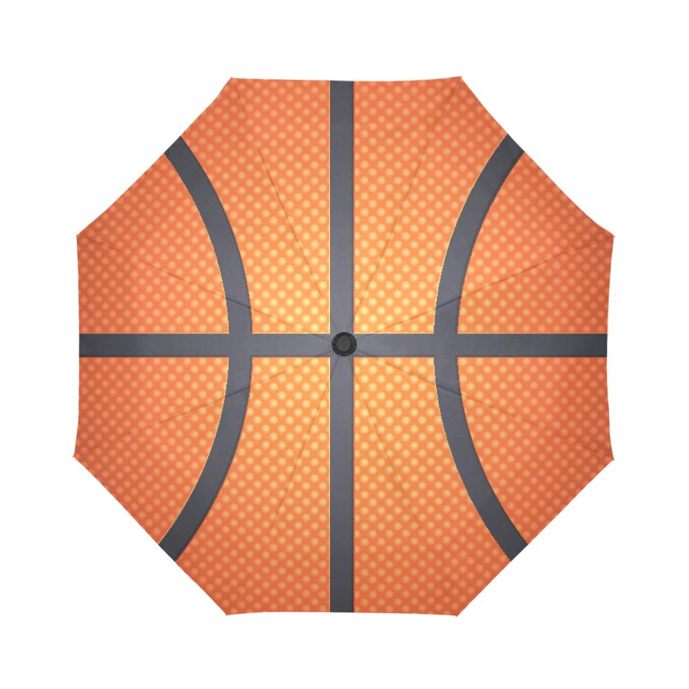 Basketball Texture Print Pattern Automatic Foldable Umbrella