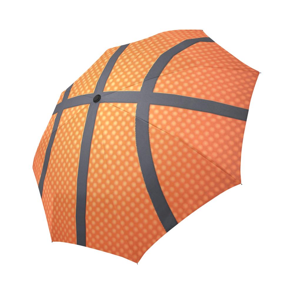 Basketball Texture Print Pattern Automatic Foldable Umbrella