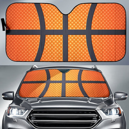 Basketball Texture Print Pattern Car Sun Shade For Windshield