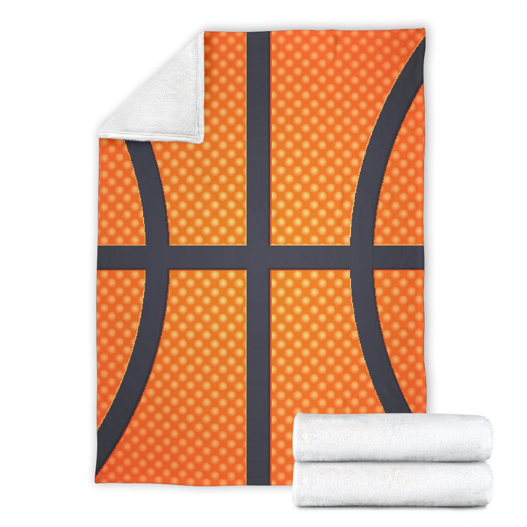 Basketball Texture Print Pattern Fleece Blanket