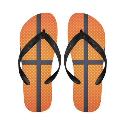 Basketball Texture Print Pattern Flip Flops-JTAMIGO.COM