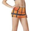 Basketball Texture Print Pattern High Waisted Spandex Shorts-JTAMIGO.COM