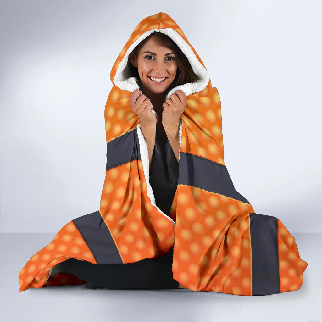 Basketball Texture Print Pattern Hooded Blanket-JTAMIGO.COM