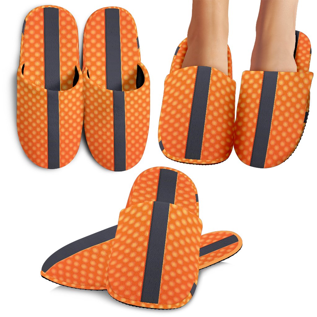 Basketball Texture Print Pattern House Slippers