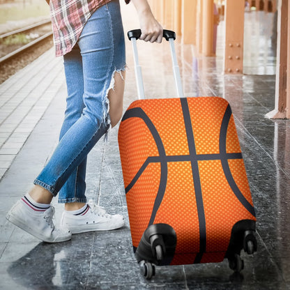 Basketball Texture Print Pattern Luggage Cover Protector