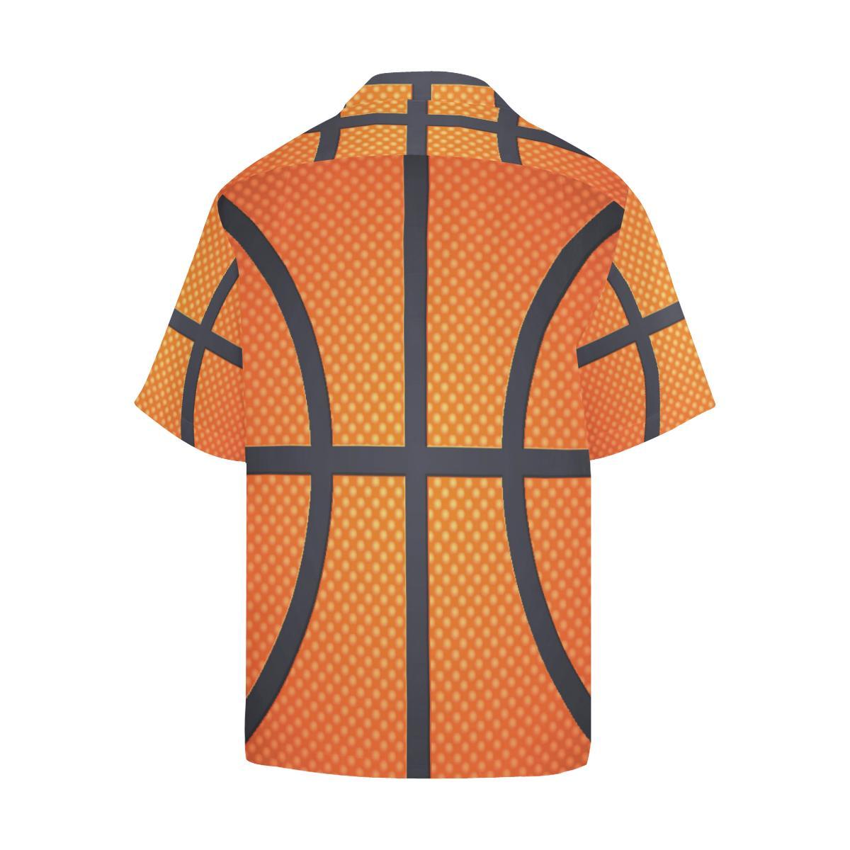 Basketball Texture Print Pattern Men Aloha Hawaiian Shirt