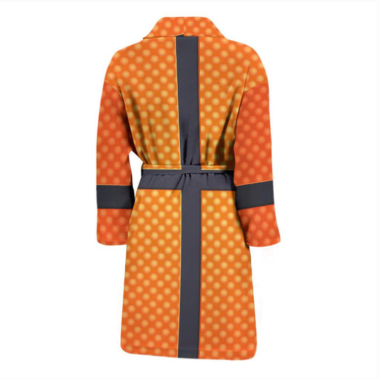 Basketball Texture Print Pattern Men Bath Robe-JTAMIGO.COM