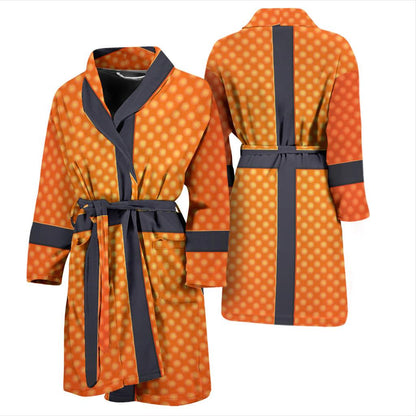 Basketball Texture Print Pattern Men Bath Robe-JTAMIGO.COM