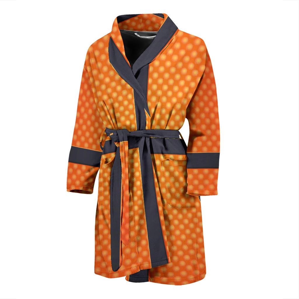 Basketball Texture Print Pattern Men Bath Robe-JTAMIGO.COM