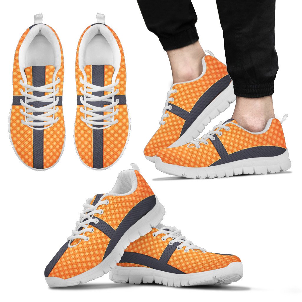 Basketball Texture Print Pattern Men Sneakers Shoes