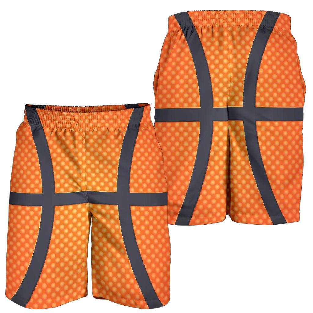 Basketball Texture Print Pattern Mens Shorts-JTAMIGO.COM