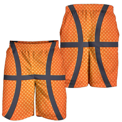 Basketball Texture Print Pattern Mens Shorts-JTAMIGO.COM