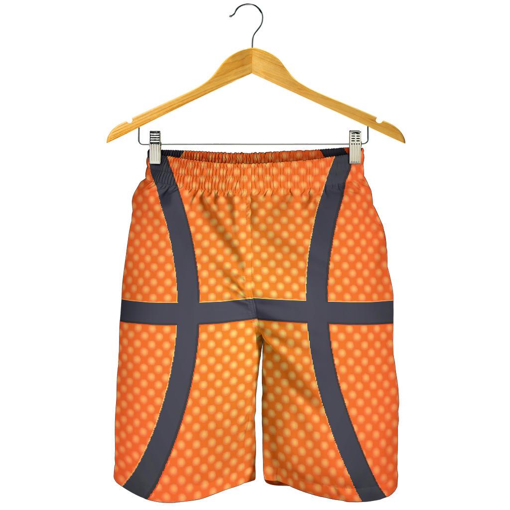 Basketball Texture Print Pattern Mens Shorts-JTAMIGO.COM