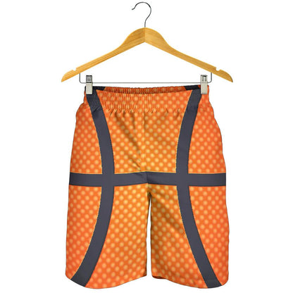 Basketball Texture Print Pattern Mens Shorts-JTAMIGO.COM