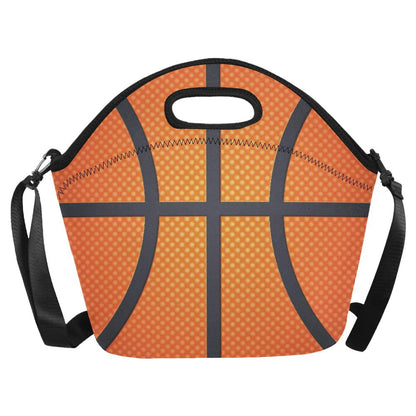 Basketball Texture Print Pattern Neoprene Lunch Bag (Model 1669)(Large)-JTAMIGO.COM