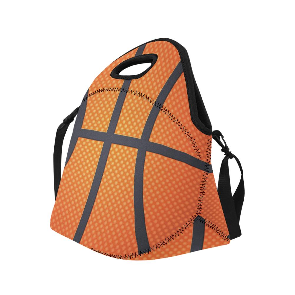 Basketball Texture Print Pattern Neoprene Lunch Bag (Model 1669)(Large)-JTAMIGO.COM