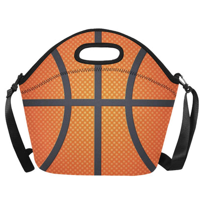Basketball Texture Print Pattern Neoprene Lunch Bag (Model 1669)(Large)-JTAMIGO.COM