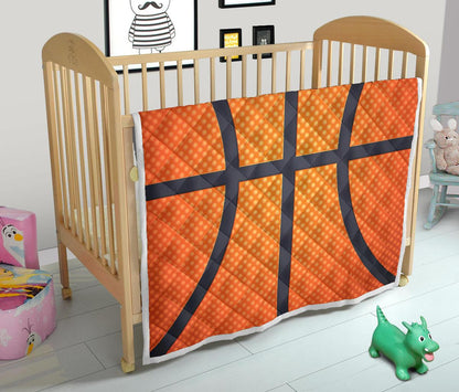Basketball Texture Print Pattern Premium Quilt-JTAMIGO.COM