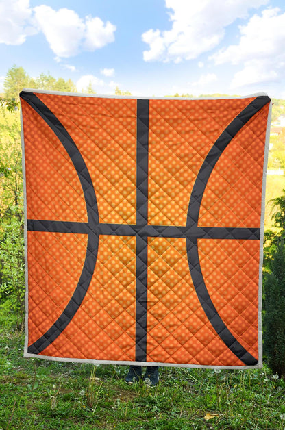 Basketball Texture Print Pattern Premium Quilt-JTAMIGO.COM