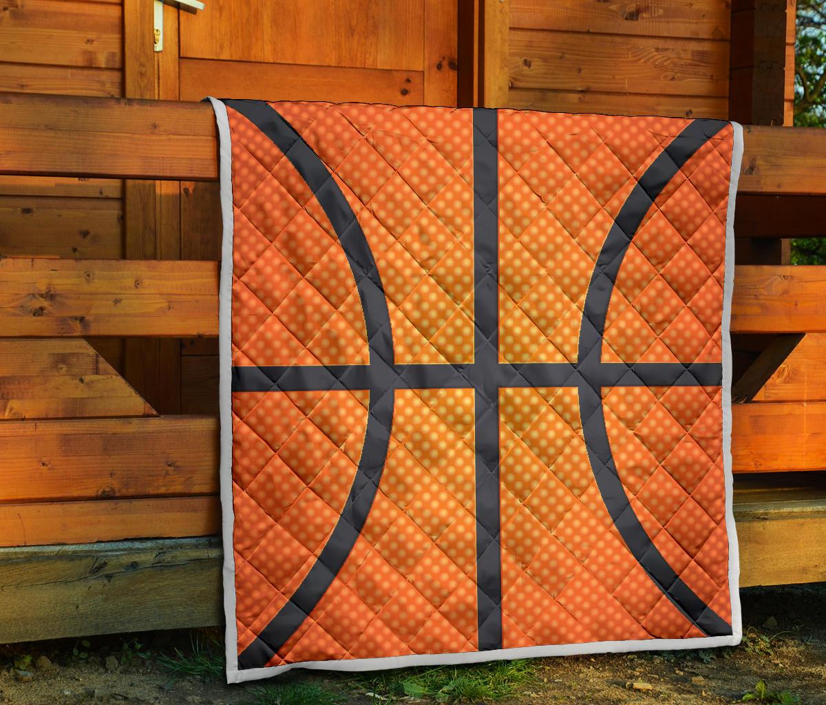 Basketball Texture Print Pattern Premium Quilt-JTAMIGO.COM