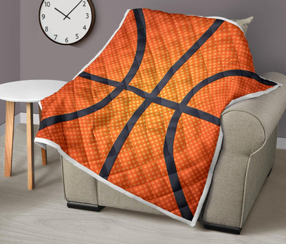 Basketball Texture Print Pattern Premium Quilt-JTAMIGO.COM