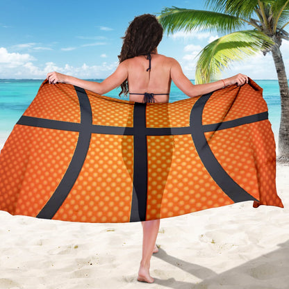 Basketball Texture Print Pattern Sarong Pareo Wrap