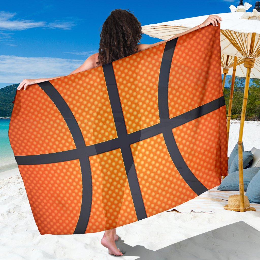 Basketball Texture Print Pattern Sarong Pareo Wrap