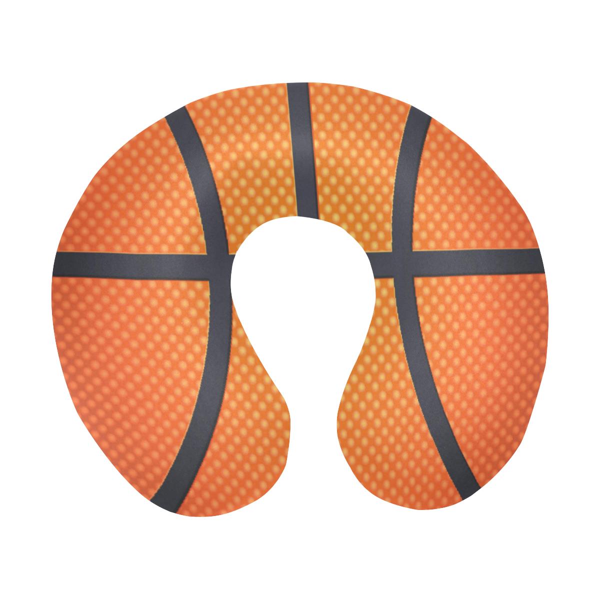 Basketball Texture Print Pattern U-Shaped Travel Neck Pillow-JTAMIGO.COM